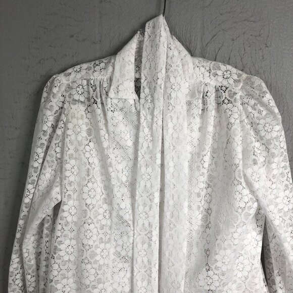 Vintage White Lace Skirt Set Womens Medium Fiary Feminine Victorian Western - Picture 12 of 16